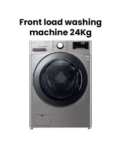 LG 24Kg Front load washing machine, Stainless Steel colour, Steam, 6 Motion DD Motor, ThinQ (Wi-Fi) | F0P3CYVDT