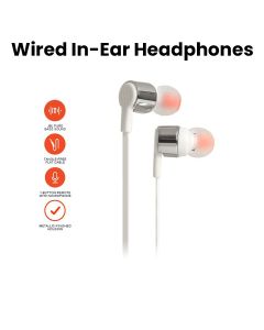 JBL Wired In-Ear Headphones - Gray | T210