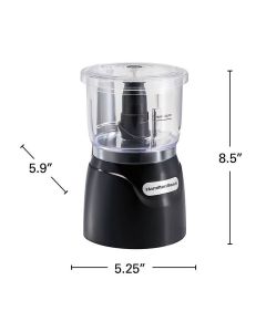 Hamilton Beach Stack & Press 3 Cup Food Chopper - Black | 72850-ME