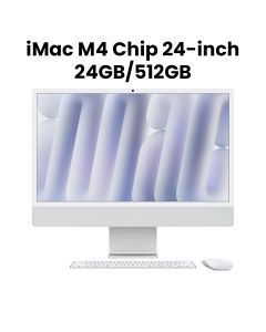 Apple 24-inch iMac with Retina 4.5K display: Apple M4 chip with 10‑core CPU and 10‑core GPU, 24GB, 512GB SSD - Silver |MCR24ZS/A