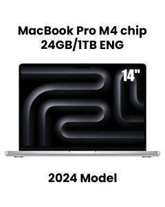 Apple 14-inch MacBook Pro: Apple M4 chip with 10‑core CPU and 10‑core GPU, 24GB, 1TB SSD - Silver |MCX14ZS/A