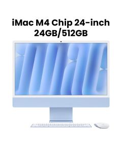 Apple 24-inch iMac with Retina 4.5K display: Apple M4 chip with 10‑core CPU and 10‑core GPU, 24GB, 512GB SSD - Blue |MD2T4ZS/A