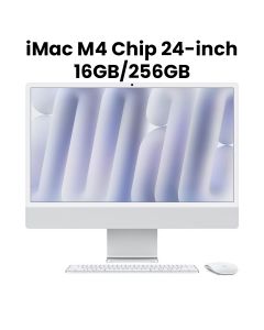 Apple 24-inch iMac with Retina 4.5K display, Nano-texture glass: Apple M4 chip with 10‑core CPU and 10‑core GPU, 256GB SSD, 16GB - Silver |MD3H4ZS/A