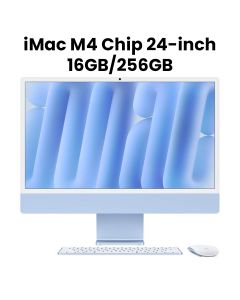 Apple 24-inch iMac with Retina 4.5K display: Apple M4 chip with 10‑core CPU and 10‑core GPU, 16GB, 256GB SSD - Blue |MWV13ZS/A
