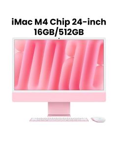 Apple 24-inch iMac with Retina 4.5K display: Apple M4 chip with 10‑core CPU and 10‑core GPU, 16GB, 512GB SSD - Pink |MWV53ZS/A