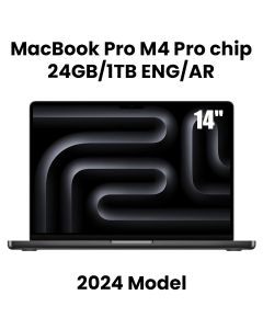 Apple 14-inch MacBook Pro: Apple M4 Pro chip with 14‑core CPU and 20‑core GPU, 24GB, 1TB SSD - Space Black |MX2J3AB/A