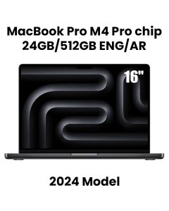 Apple 16-inch MacBook Pro: Apple M4 Pro chip with 14‑core CPU and 20‑core GPU, 24GB, 512GB SSD - Space Black |MX2X3AB/A